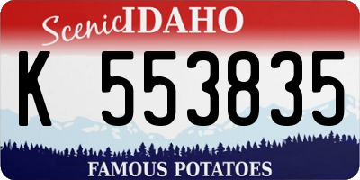 ID license plate K553835