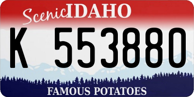 ID license plate K553880