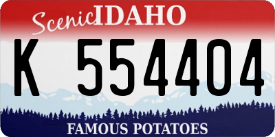 ID license plate K554404