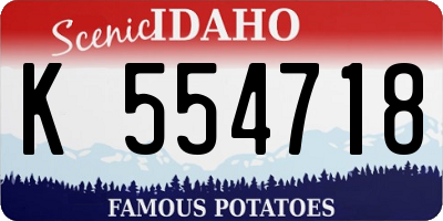 ID license plate K554718