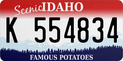 ID license plate K554834