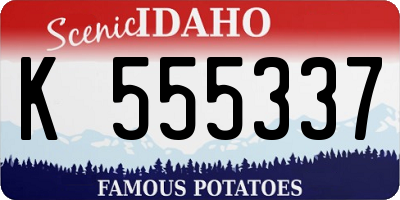 ID license plate K555337
