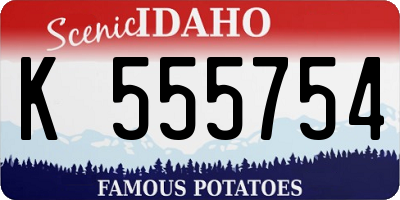 ID license plate K555754