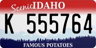 ID license plate K555764