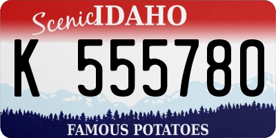 ID license plate K555780