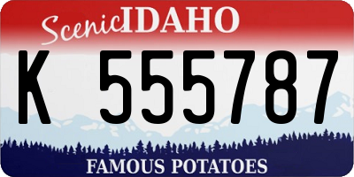 ID license plate K555787