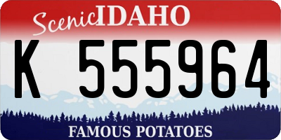 ID license plate K555964