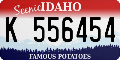 ID license plate K556454