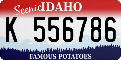 ID license plate K556786