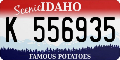 ID license plate K556935