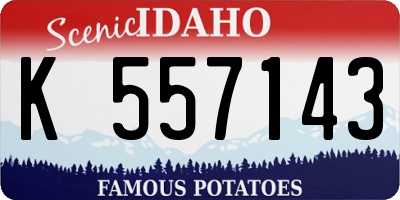 ID license plate K557143