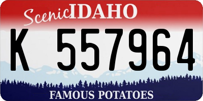 ID license plate K557964