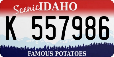 ID license plate K557986
