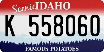 ID license plate K558060