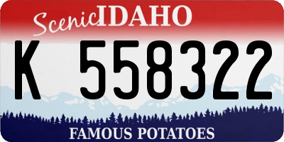 ID license plate K558322