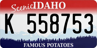 ID license plate K558753