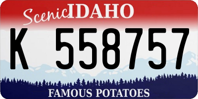 ID license plate K558757