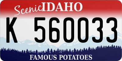 ID license plate K560033