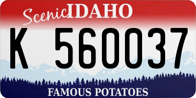 ID license plate K560037
