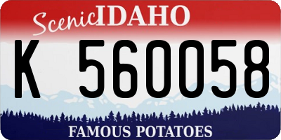 ID license plate K560058