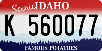 ID license plate K560077