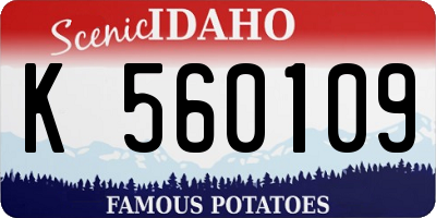 ID license plate K560109