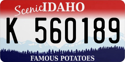 ID license plate K560189