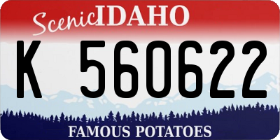 ID license plate K560622