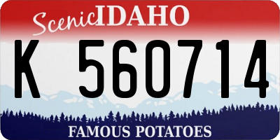 ID license plate K560714