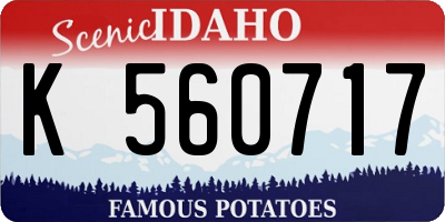 ID license plate K560717