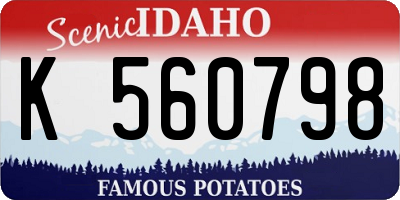 ID license plate K560798