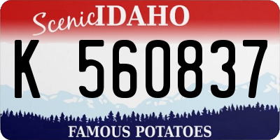 ID license plate K560837