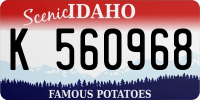 ID license plate K560968