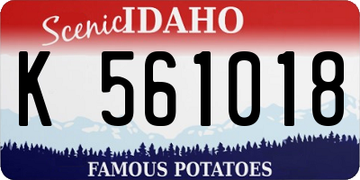 ID license plate K561018