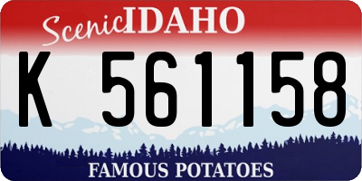 ID license plate K561158