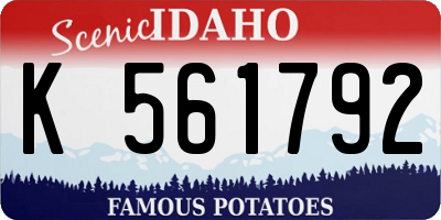 ID license plate K561792