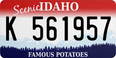 ID license plate K561957