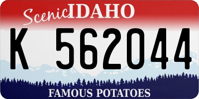 ID license plate K562044