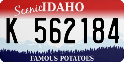 ID license plate K562184