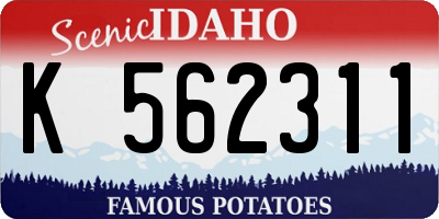 ID license plate K562311