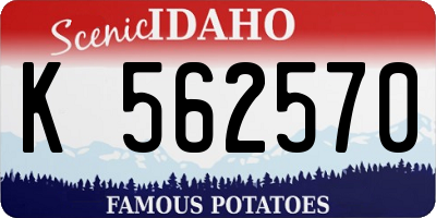 ID license plate K562570