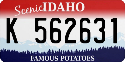 ID license plate K562631