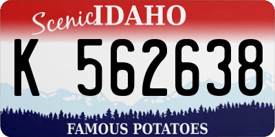 ID license plate K562638