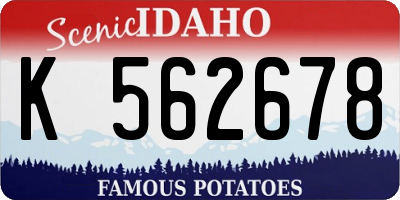 ID license plate K562678