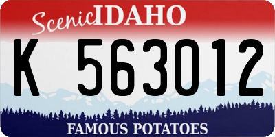 ID license plate K563012