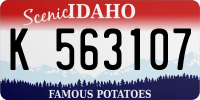 ID license plate K563107