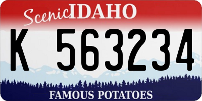 ID license plate K563234