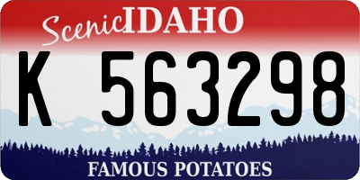 ID license plate K563298