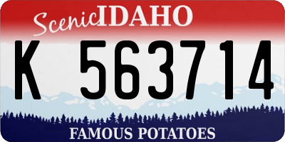 ID license plate K563714