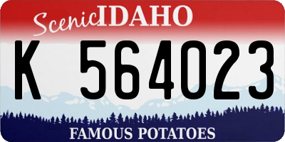 ID license plate K564023